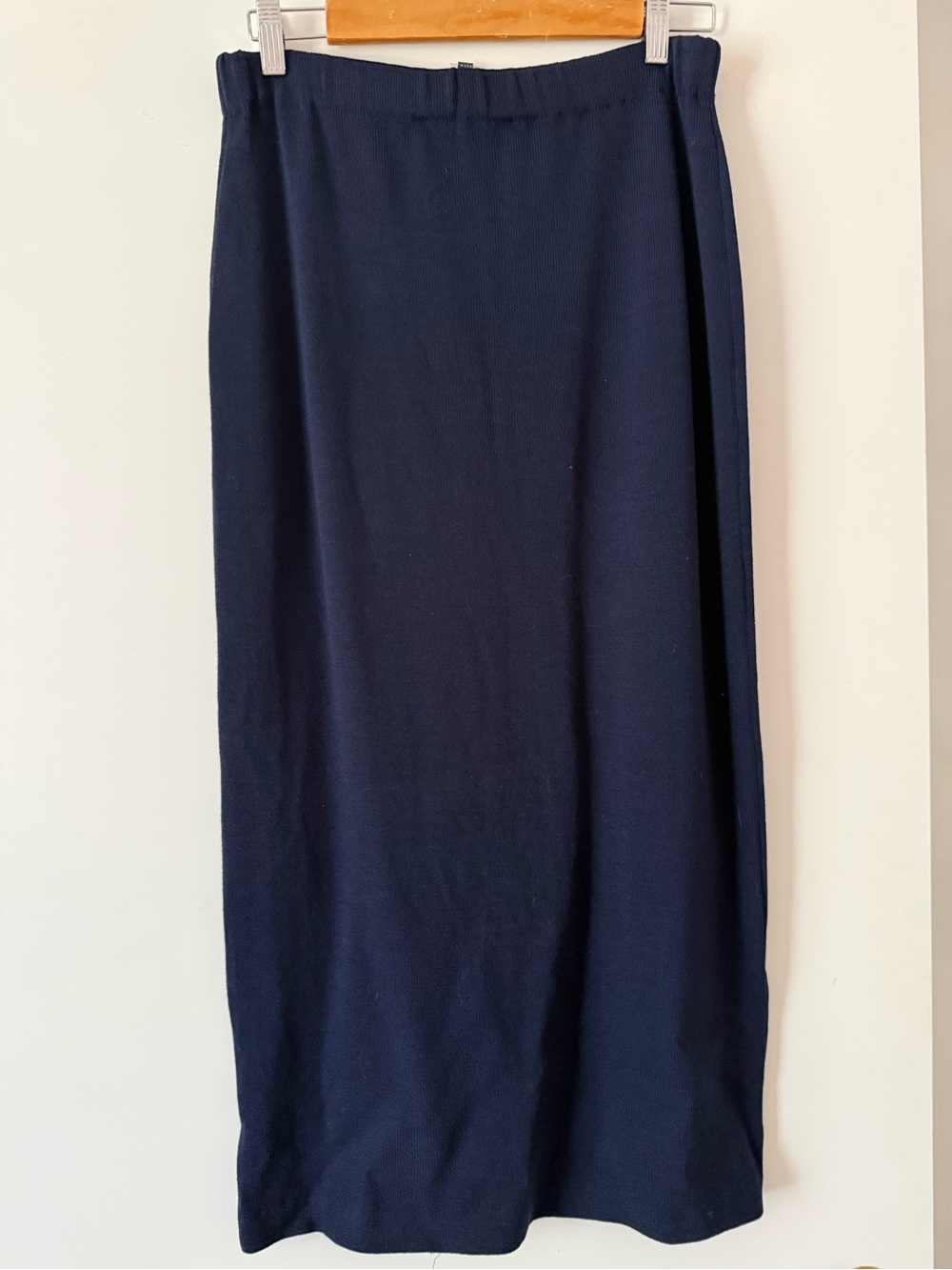 St. John Navy Pencil Sweater Midi Skirt